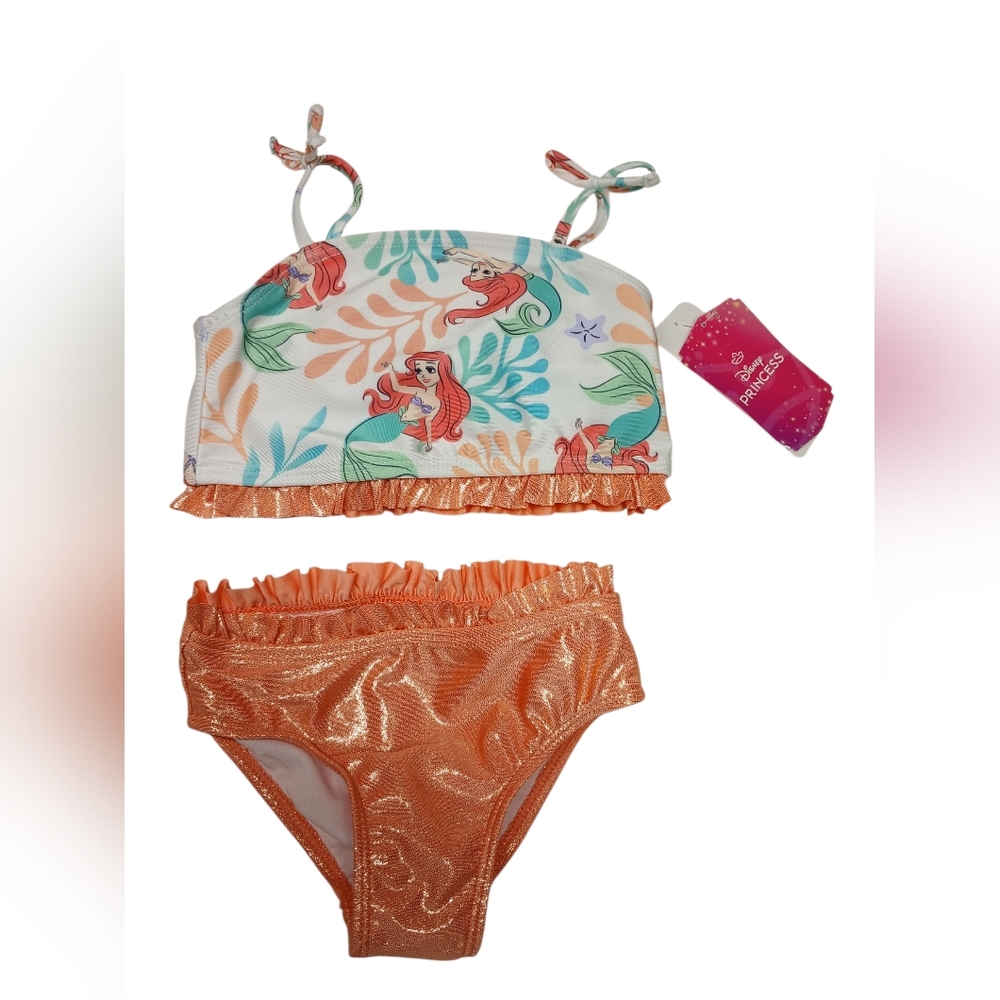 Disney Princess Ariel 2T Toddler Two Piece Swimsuit NWT